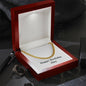 Happy Birthday Alex - 14k Gold Finished Cuban Link Chain With Mahogany Style Luxury Box