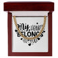 My Heart Belongs To You v2 - 14k Gold Finished Cuban Link Chain With Mahogany Style Luxury Box
