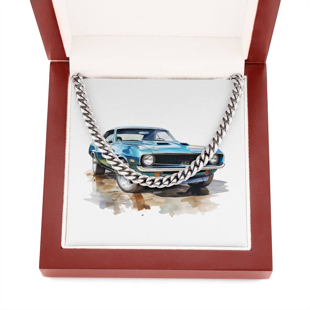 Muscle Car 12 - Cuban Link Chain With Mahogany Style Luxury Box