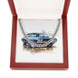 Muscle Car 02 - Cuban Link Chain With Mahogany Style Luxury Box