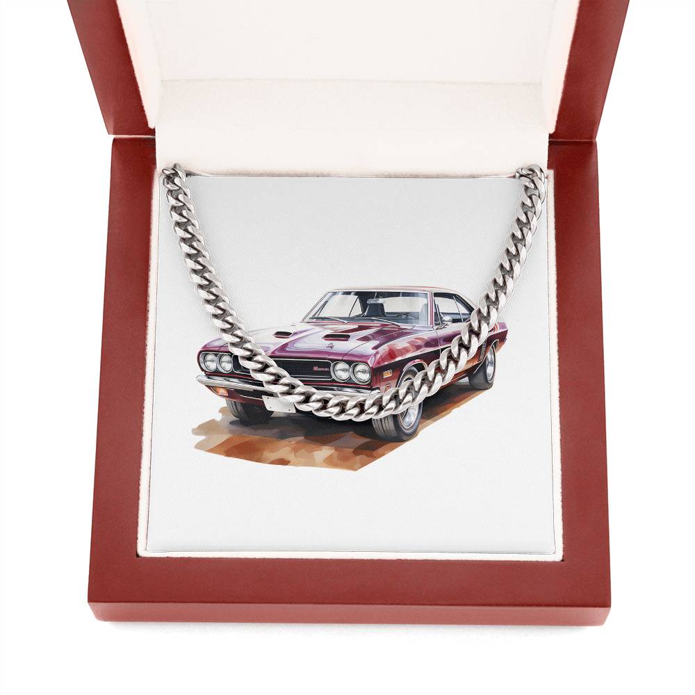 Muscle Car 10 - Cuban Link Chain With Mahogany Style Luxury Box