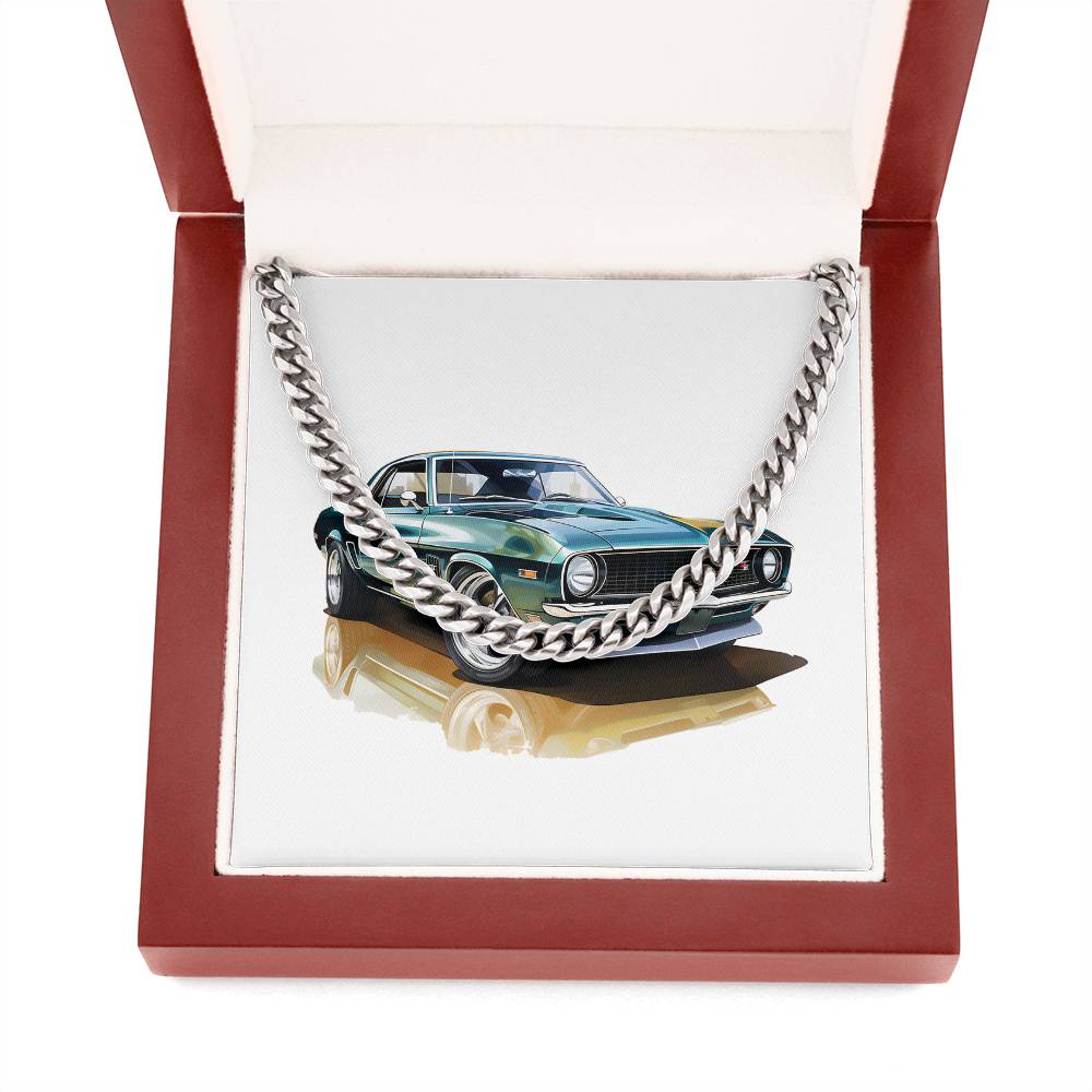 Muscle Car 11 - Cuban Link Chain With Mahogany Style Luxury Box