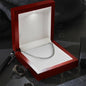 Happy Birthday Leo v2 - Cuban Link Chain With Mahogany Style Luxury Box