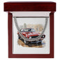 Muscle Car 04 - Cuban Link Chain With Mahogany Style Luxury Box