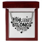 My Heart Belongs To You v2 - Cuban Link Chain With Mahogany Style Luxury Box