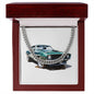 Muscle Car 09 - Cuban Link Chain With Mahogany Style Luxury Box