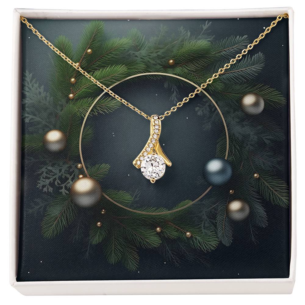 Christmas Background 108 - 18K Yellow Gold Finish Alluring Beauty Necklace