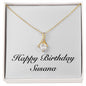 Happy Birthday Susana - 18K Yellow Gold Finish Alluring Beauty Necklace
