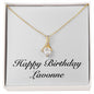 Happy Birthday Lavonne - 18K Yellow Gold Finish Alluring Beauty Necklace