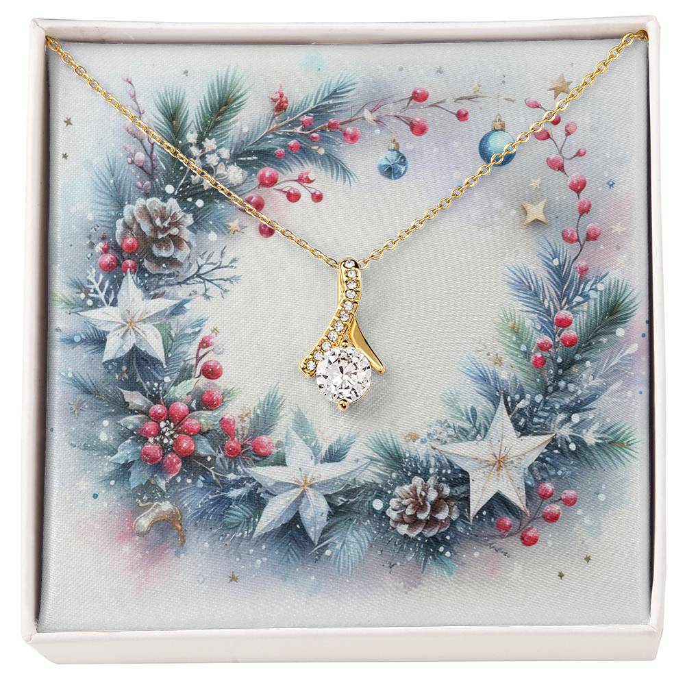 Christmas Background 094 - 18K Yellow Gold Finish Alluring Beauty Necklace