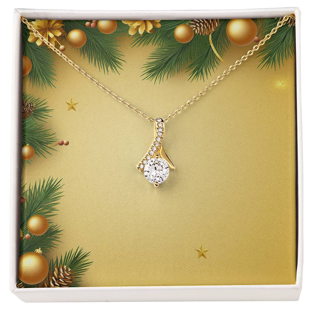 Christmas Background 009 - 18K Yellow Gold Finish Alluring Beauty Necklace