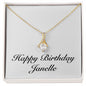 Happy Birthday Janelle - 18K Yellow Gold Finish Alluring Beauty Necklace