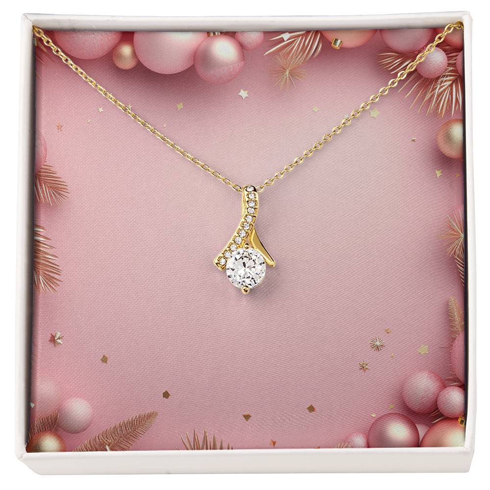 Christmas Background 005 - 18K Yellow Gold Finish Alluring Beauty Necklace