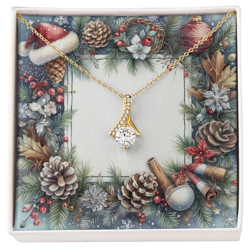 Christmas Background 076 - 18K Yellow Gold Finish Alluring Beauty Necklace