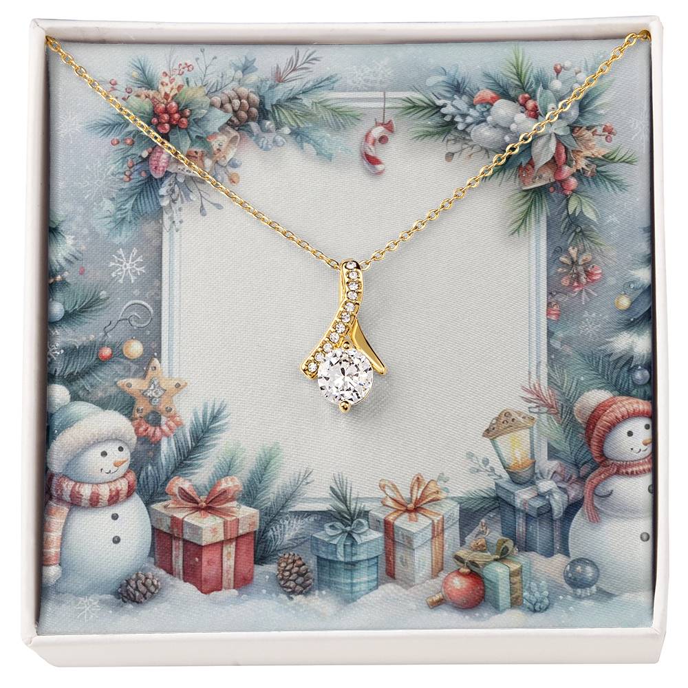 Christmas Background 093 - 18K Yellow Gold Finish Alluring Beauty Necklace