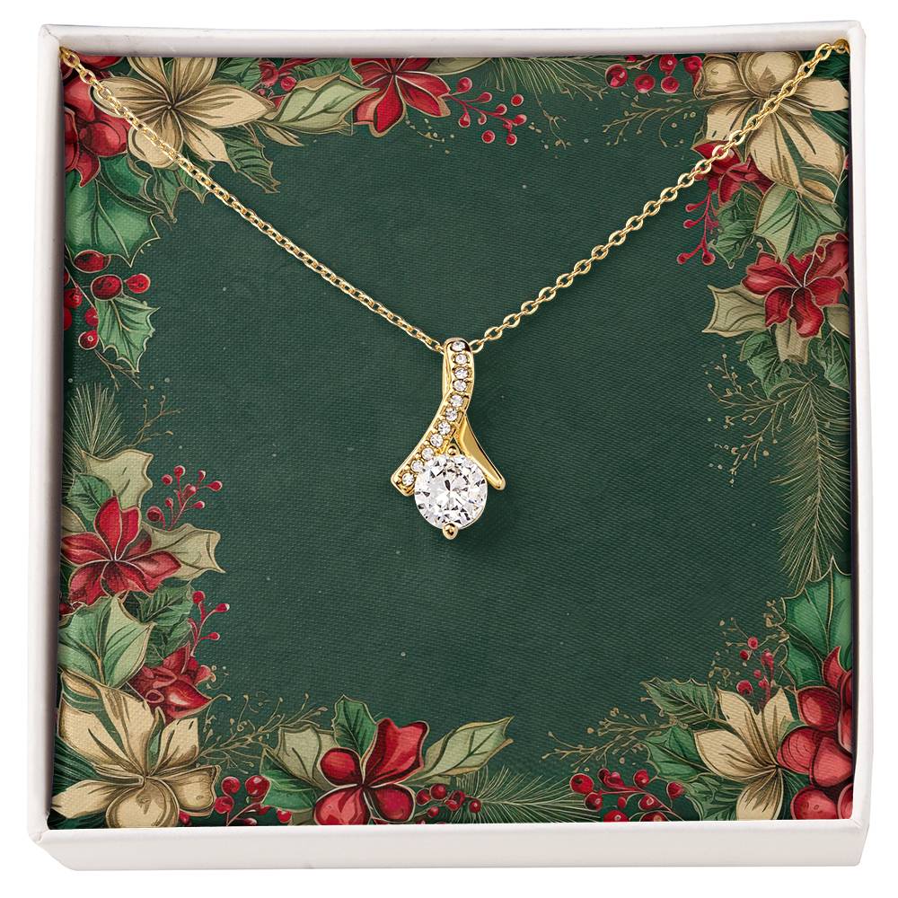 Christmas Background 068 - 18K Yellow Gold Finish Alluring Beauty Necklace