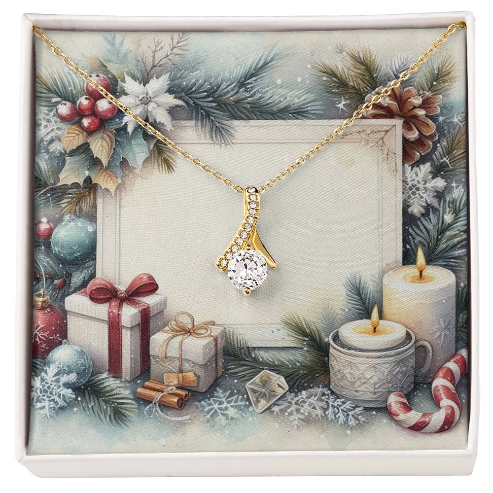Christmas Background 078 - 18K Yellow Gold Finish Alluring Beauty Necklace
