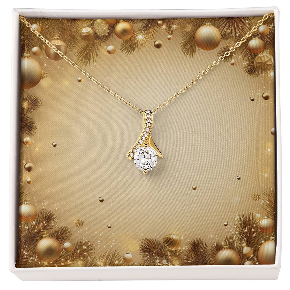 Christmas Background 052 - 18K Yellow Gold Finish Alluring Beauty Necklace