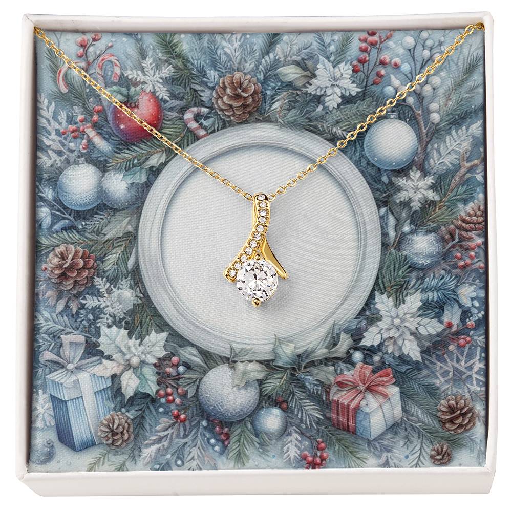 Christmas Background 088 - 18K Yellow Gold Finish Alluring Beauty Necklace