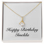Happy Birthday Imelda - 18K Yellow Gold Finish Alluring Beauty Necklace