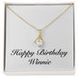 Happy Birthday Winnie - 18K Yellow Gold Finish Alluring Beauty Necklace