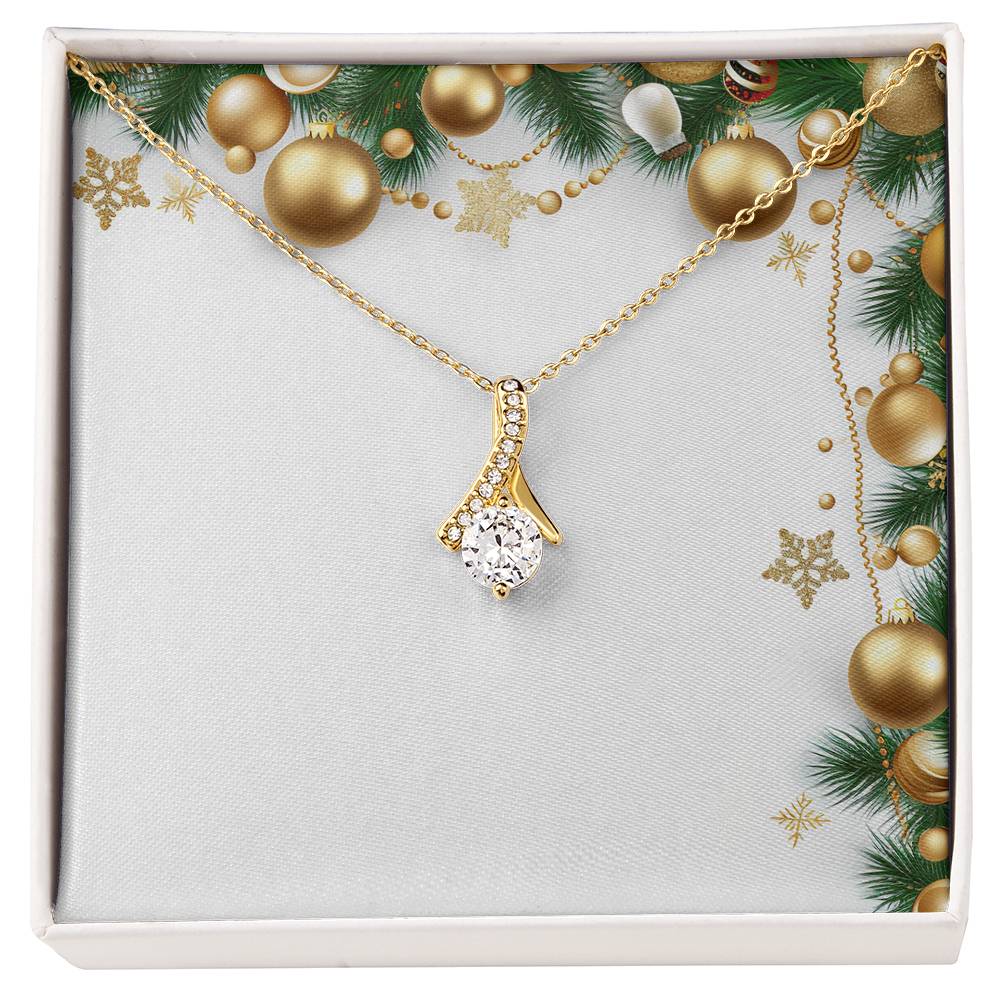 Christmas Background 012 - 18K Yellow Gold Finish Alluring Beauty Necklace