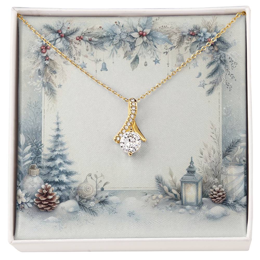 Christmas Background 084 - 18K Yellow Gold Finish Alluring Beauty Necklace