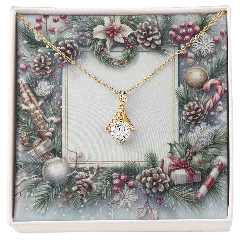 Christmas Background 077 - 18K Yellow Gold Finish Alluring Beauty Necklace