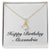 Happy Birthday Alexandria - 18K Yellow Gold Finish Alluring Beauty Necklace