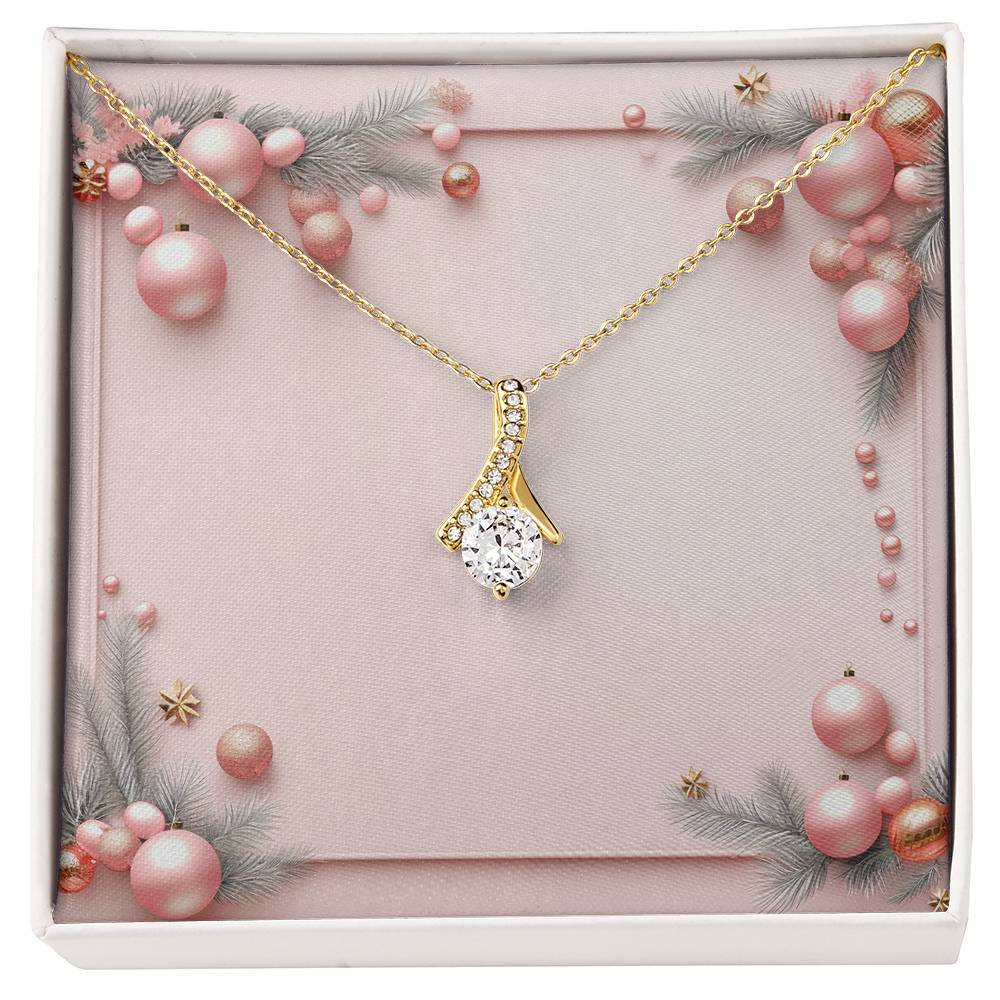 Christmas Background 008 - 18K Yellow Gold Finish Alluring Beauty Necklace