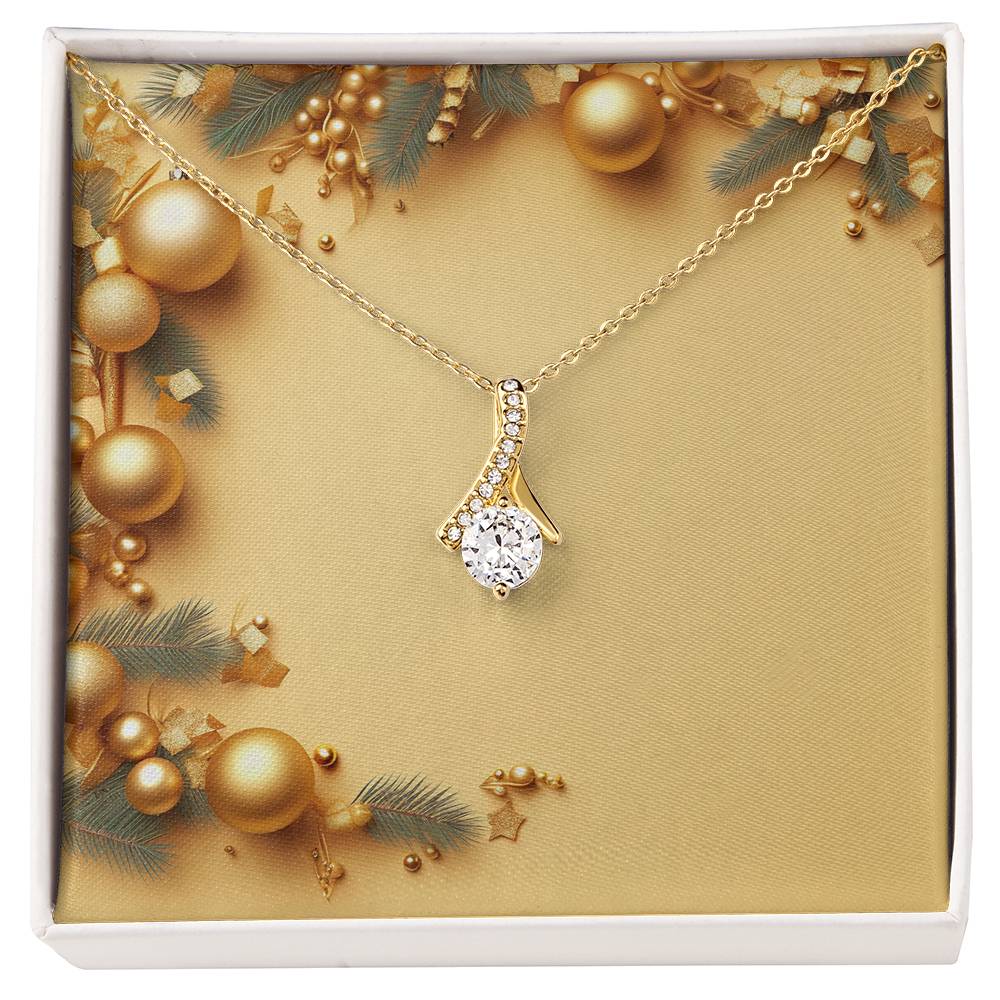 Christmas Background 059 - 18K Yellow Gold Finish Alluring Beauty Necklace