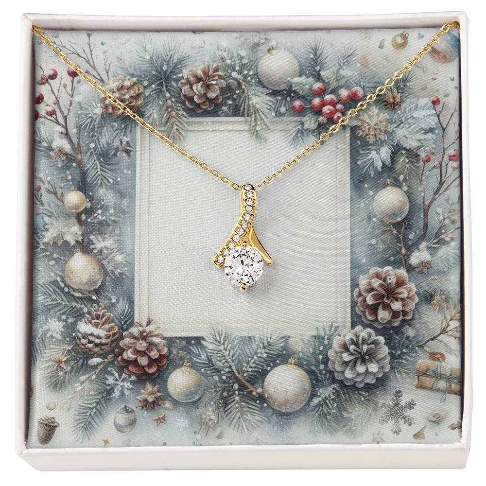 Christmas Background 081 - 18K Yellow Gold Finish Alluring Beauty Necklace