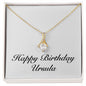 Happy Birthday Ursula - 18K Yellow Gold Finish Alluring Beauty Necklace
