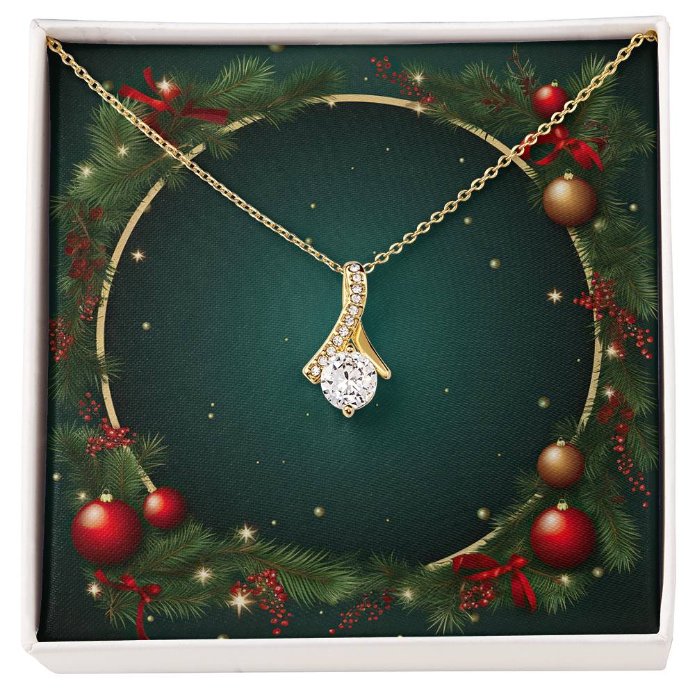 Christmas Background 069 - 18K Yellow Gold Finish Alluring Beauty Necklace