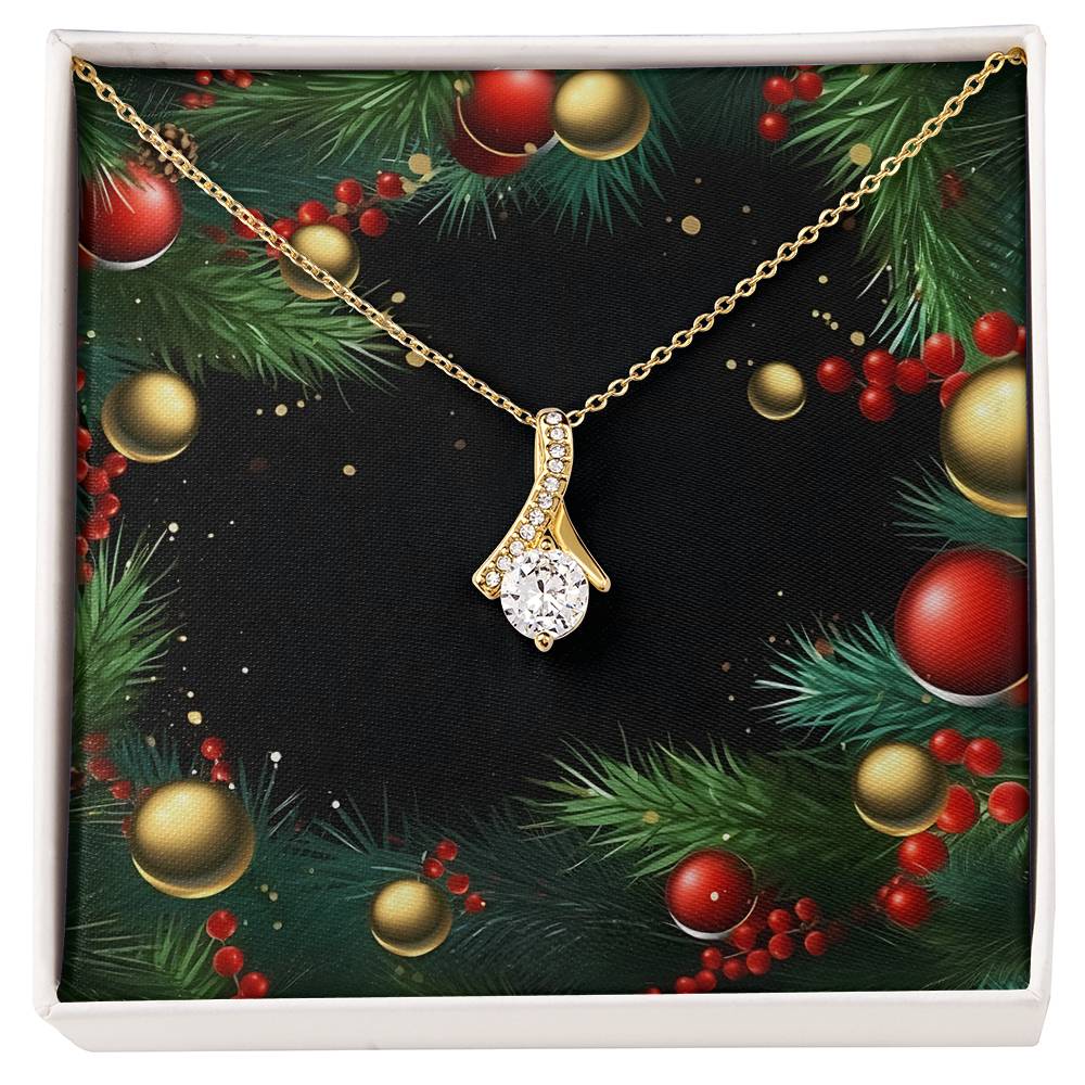 Christmas Background 125 - 18K Yellow Gold Finish Alluring Beauty Necklace