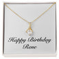 Happy Birthday Rene - 18K Yellow Gold Finish Alluring Beauty Necklace