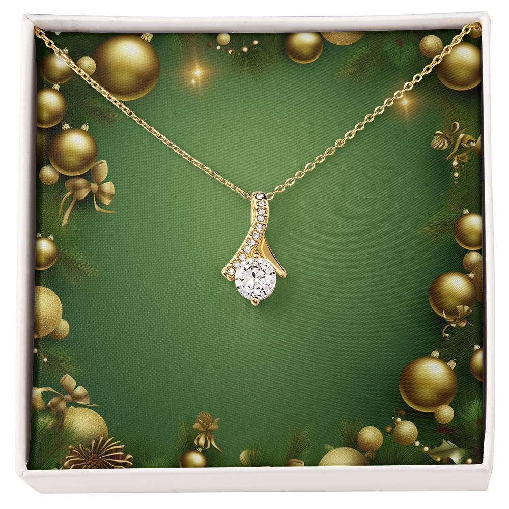 Christmas Background 042 - 18K Yellow Gold Finish Alluring Beauty Necklace