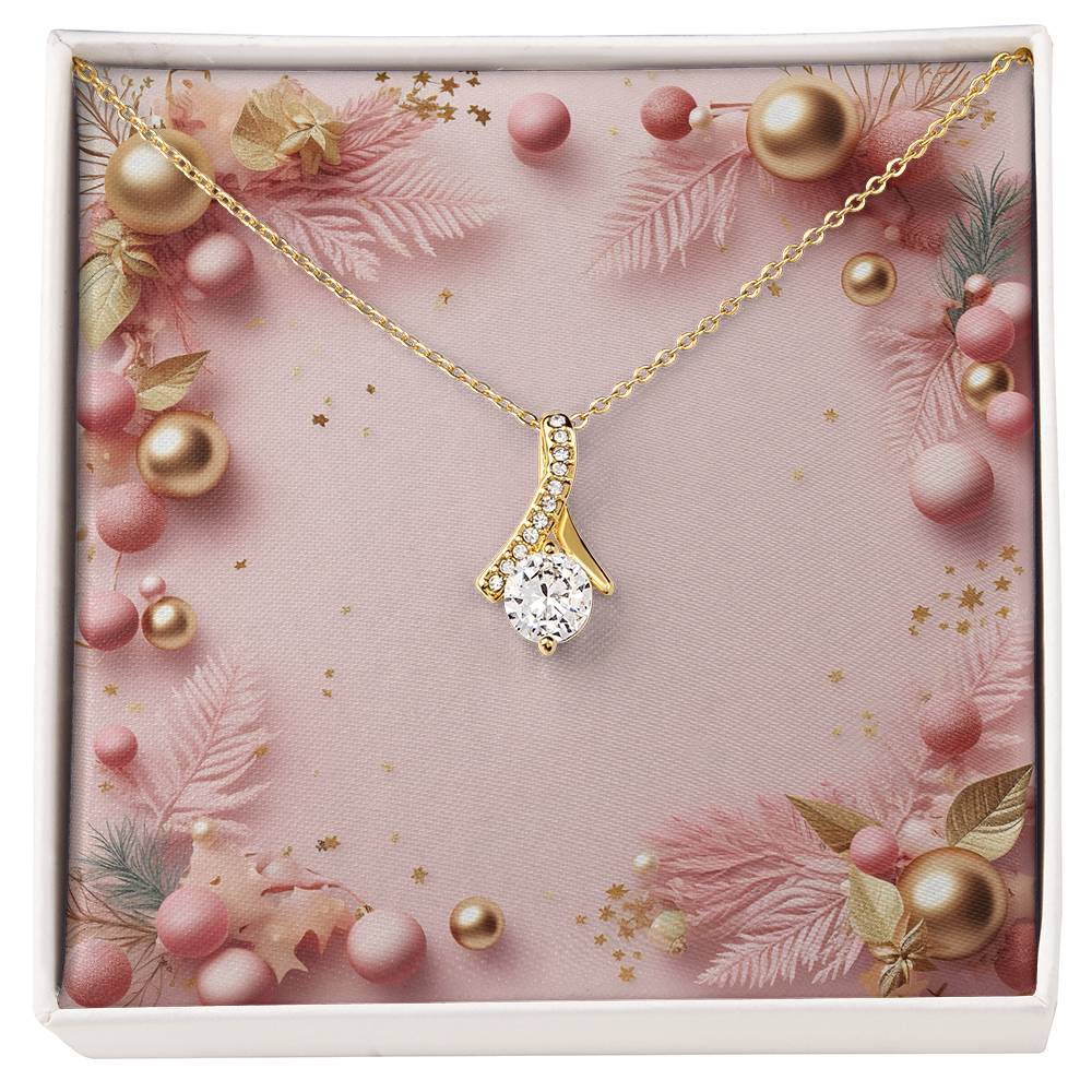 Christmas Background 010 - 18K Yellow Gold Finish Alluring Beauty Necklace