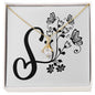 Botanical Monogram S - 18K Yellow Gold Finish Alluring Beauty Necklace