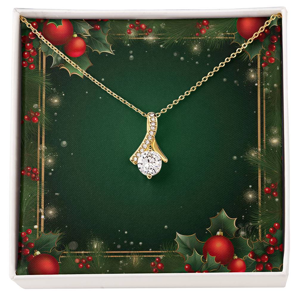 Christmas Background 067 - 18K Yellow Gold Finish Alluring Beauty Necklace