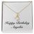 Happy Birthday Angelia - 18K Yellow Gold Finish Alluring Beauty Necklace