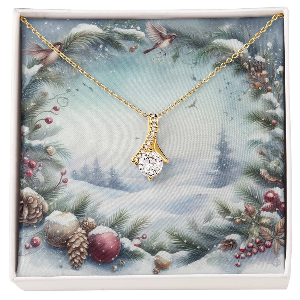 Christmas Background 086 - 18K Yellow Gold Finish Alluring Beauty Necklace