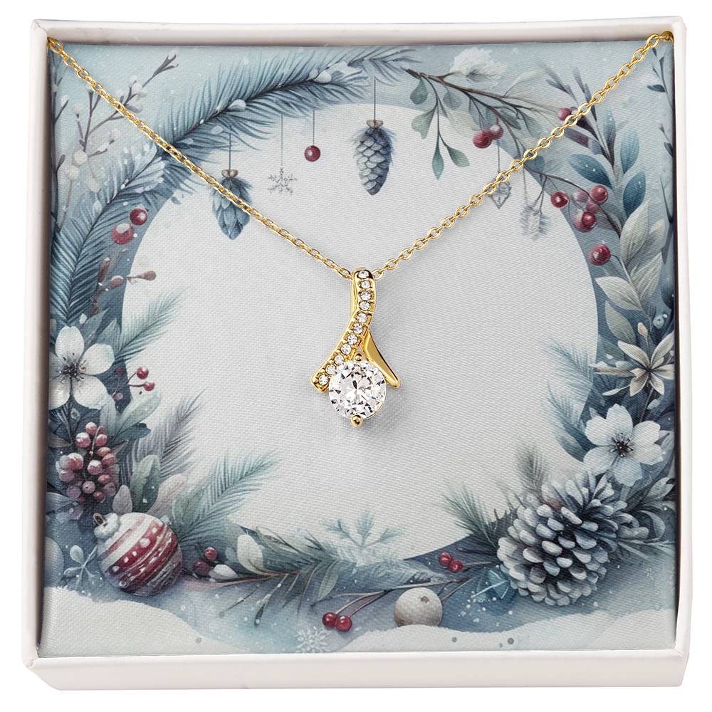 Christmas Background 090 - 18K Yellow Gold Finish Alluring Beauty Necklace