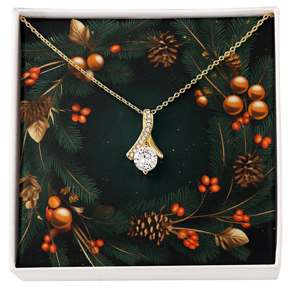 Christmas Background 123 - 18K Yellow Gold Finish Alluring Beauty Necklace
