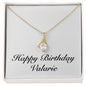 Happy Birthday Valarie - 18K Yellow Gold Finish Alluring Beauty Necklace