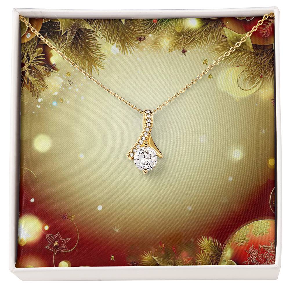 Christmas Background 100 - 18K Yellow Gold Finish Alluring Beauty Necklace