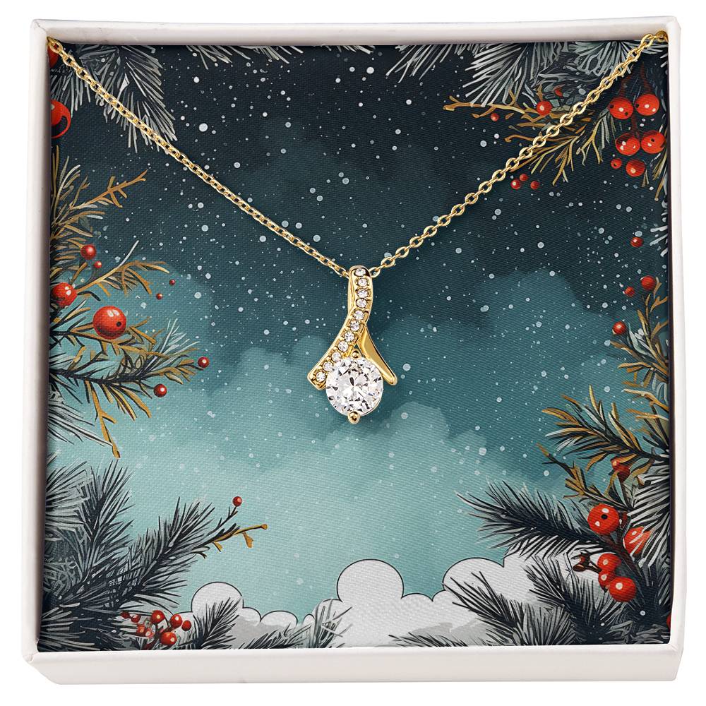 Christmas Background 124 - 18K Yellow Gold Finish Alluring Beauty Necklace