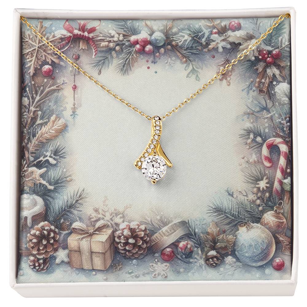 Christmas Background 072 - 18K Yellow Gold Finish Alluring Beauty Necklace
