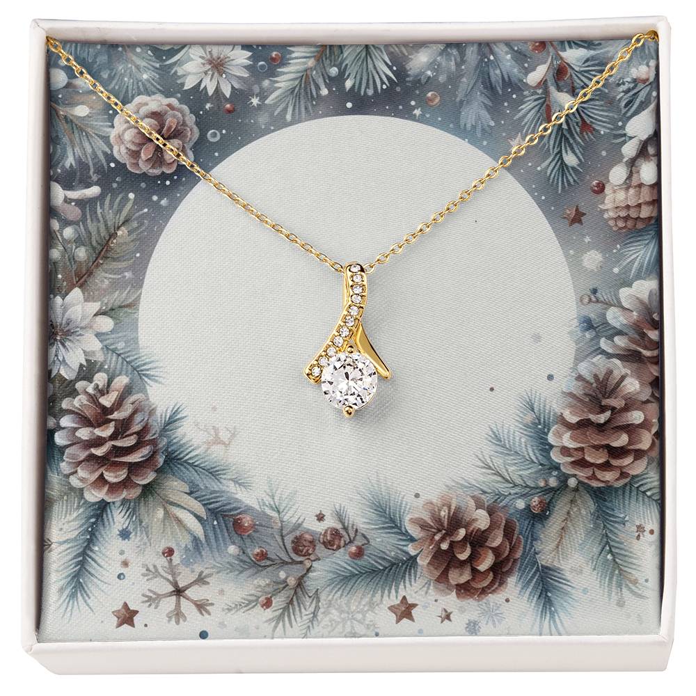 Christmas Background 085 - 18K Yellow Gold Finish Alluring Beauty Necklace