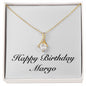 Happy Birthday Margo - 18K Yellow Gold Finish Alluring Beauty Necklace